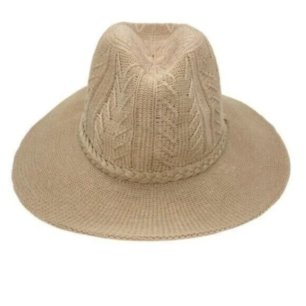 INC International Concepts Chevron Knit Panama Fedora Hat